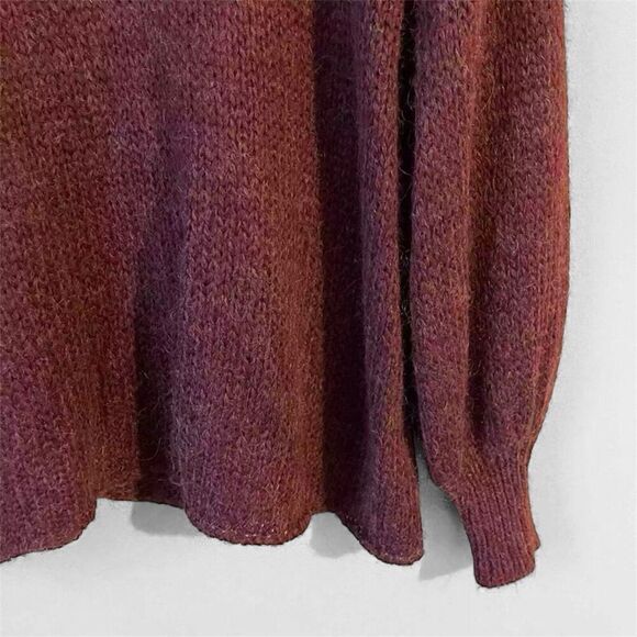 Free People Baltic Fairisle Sweater Berry Comno Wool Alpaca Blend Size XS NWOT - Picture 11 of 14